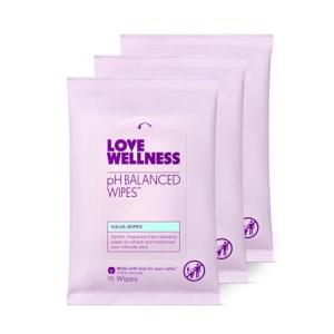 Love Wellness pH Balancing Wipes - Fragrance-Free