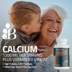 Bronson Calcium 1200mg with Vitamin D3, 120 Tablets
