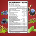 Vegan Blood Sugar Support Supplement with Herbal Blend