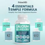 Vegan Calcium with Vitamin D3 & K2 Supplements
