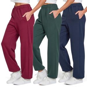 Wide Leg Joggers 3-Pack for Women