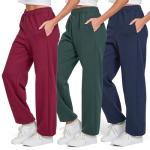 Wide Leg Joggers 3-Pack for Women