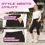 Vegan Women's Capri Pants 2-Pack - Black & Charcoal