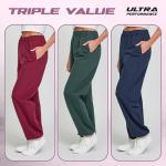 Wide Leg Joggers 3-Pack for Women