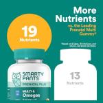 SmartyPants Vegan Prenatal Multivitamin Gummies, 120 Count
