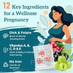 Sugar-Free Prenatal Gummies with Folate & DHA