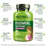 NATURELO Vegan Postnatal Multivitamin for Nursing Moms