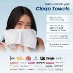 Clean Skin Club XL Biobased Face Towels, 50 Ct