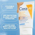 CeraVe Tinted Mineral Sunscreen SPF 30, 1.7 oz