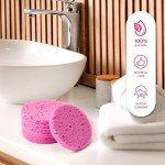 50 Compressed Vegan Facial Sponges for Cleansing