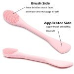Dual-Function Silicone Facial Cleansing and Mask Brush