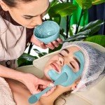 Dual-Function Silicone Facial Cleansing and Mask Brush