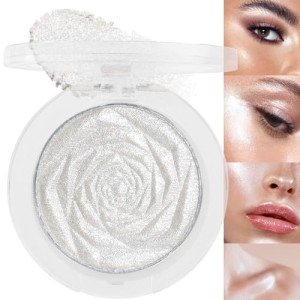 Vegan Pearl White Silver Face Highlighter Palette