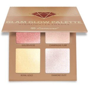 Vegan Highlighter Palette with Mirror - 4 Shades