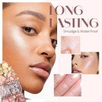 Vegan Highlighter Palette with Mirror - 4 Shades