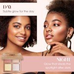 Vegan Highlighter Palette with Mirror - 4 Shades