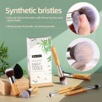Vegan Bamboo Makeup Brush Set with Organizer