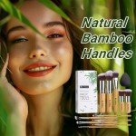 Vegan Bamboo Makeup Brush Set with Organizer