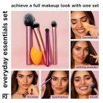 Vegan Makeup Brush Set with Sponge - 5 Pieces