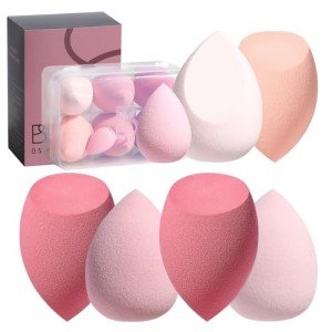 Makeup Sponge Set with Storage Case - 7 Pcs