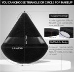 6 Pcs Velour Triangle Makeup Puffs - Black