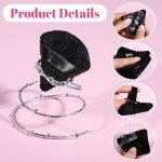 6 Pcs Velour Triangle Makeup Puffs - Black