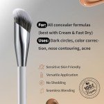 Angled Concealer Brush for Flawless Under Eye Blending