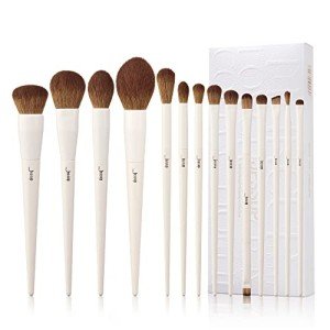 Jessup 14-Piece Vegan Makeup Brush Set - Light Grey