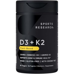 Vegan D3 5000iu with Vitamin K2 Softgels