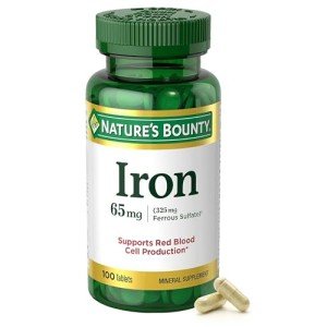 Nature's Bounty Vegan Iron 65mg, 100 Tablets