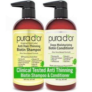 PURA D'OR Biotin Shampoo & Conditioner Duo 16oz