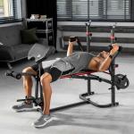 Hop-Sport Adjustable Folding Weight Bench with Rack