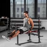 Hop-Sport Adjustable Folding Weight Bench with Rack