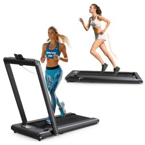 NAYSAYE 2-in-1 Folding Walking Pad Treadmill
