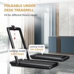 NAYSAYE 2-in-1 Folding Walking Pad Treadmill
