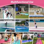 Inflatable Gymnastics Mat with Pump and Repair Kit