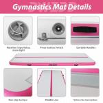 Inflatable Gymnastics Mat with Pump and Repair Kit