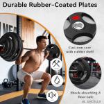 Amonax Rubber-Coated Olympic Weight Plates Set
