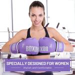 FIVING Pro Boxing Gloves for Women - Purple
