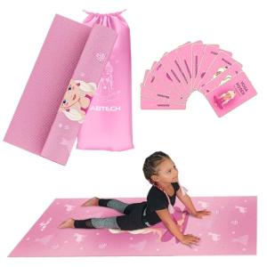 Kids Yoga Mat Set with Cute Doll Design