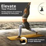 Zeesa Premium Natural Rubber Yoga Mat with Bag