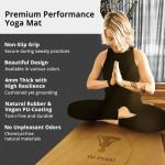 Zeesa Premium Natural Rubber Yoga Mat with Bag