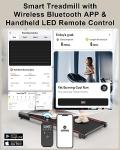 Portable Walking Pad Treadmill with Incline and App