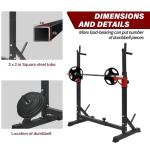 Adjustable Squat Rack Stand for Home Fitness