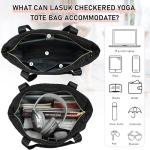 Checkered Gym Tote with Yoga Mat Bag