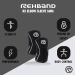 Rehband 5mm Neoprene Elbow Compression Sleeve - Large