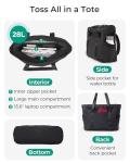 BAGSAMRT Women's Gym Tote Bag with Yoga Mat Buckle