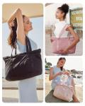 BAGSAMRT Women's Gym Tote Bag with Yoga Mat Buckle