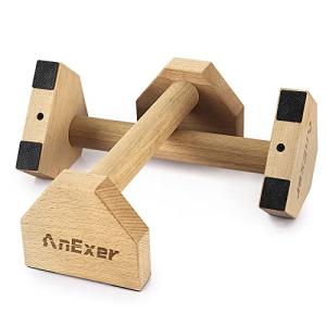 AnExer Wooden Parallettes Bars for Home Workouts