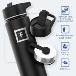 Stainless Steel 650ml Insulated Water Bottle with 3 Lids